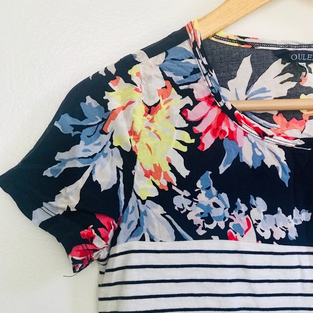 Floral and striped tee